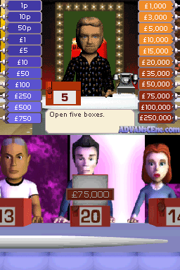 Deal or No Deal back cover for Nintendo DS